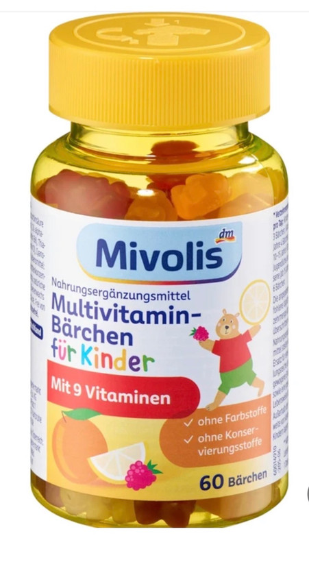 مولتی ویتامین پاستیلی کودکان میولیس (Mivolis) ۶٠ عددی