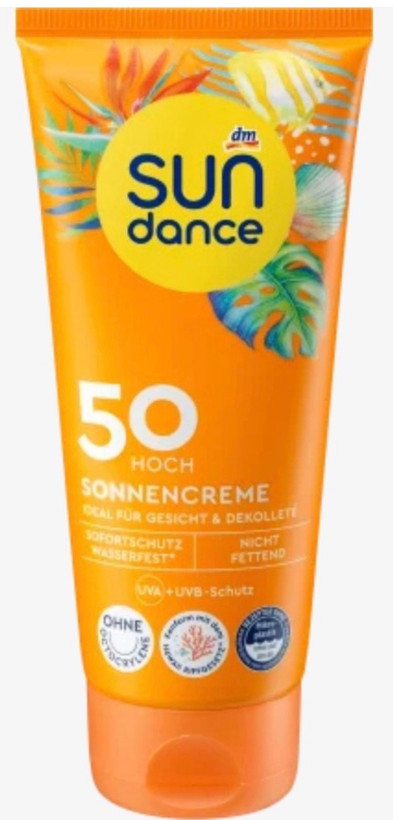 کرم ضدآفتاب بی رنگ سان دنس با SPF50 مناسب پوست نرمال و خشک ،حجم 100 میل