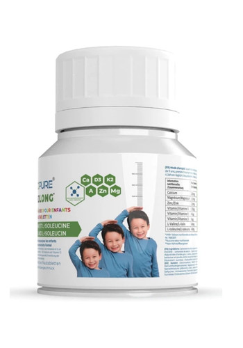 قرص جویدنی افزایش قد کودکان ویتروپیور Vitropure Kolong اصل آلمان ۹۰ عددی